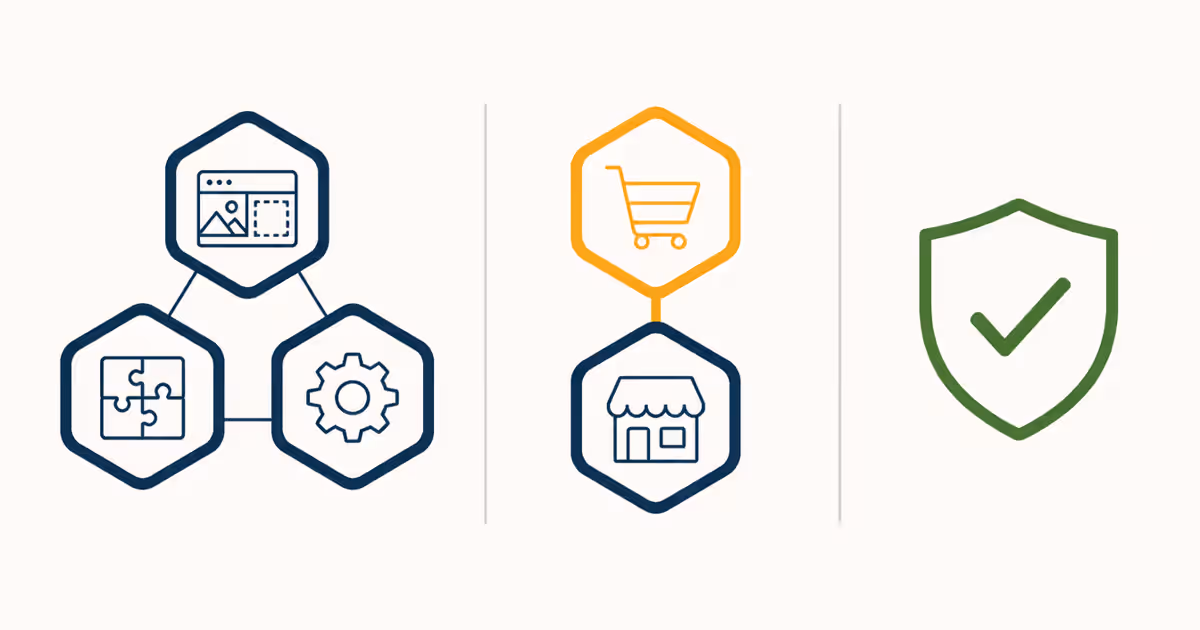 Infographie comparant la flexibilité de WordPress et l'aspect e-commerce de Shopify