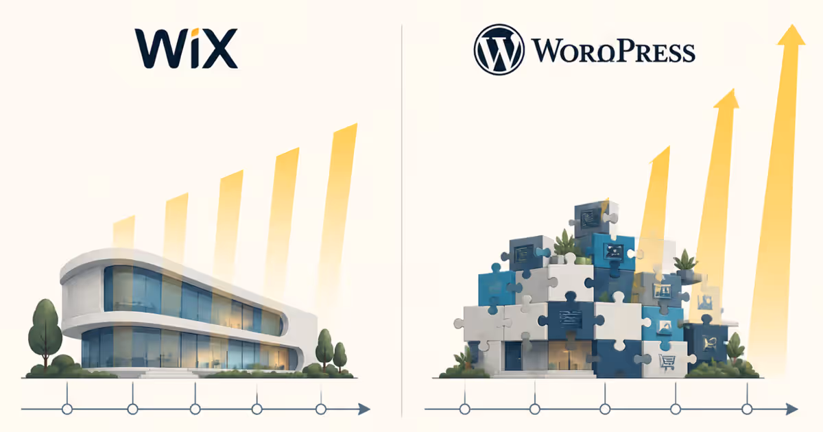 Comparaison SEO Wix vs WordPress sur cinq ans